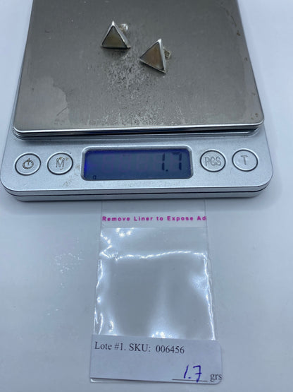 Aretes Plata Triángulo con Perla — Taxco 925 — foto 6
