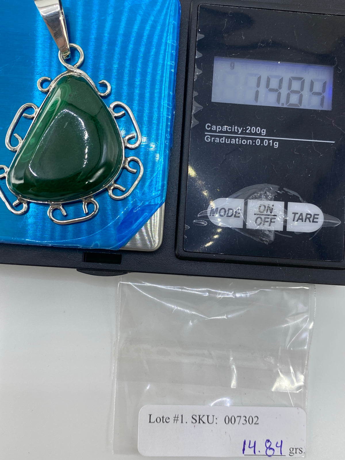 Dije de Plata 950 con Piedra Verde — Taxco — foto 6