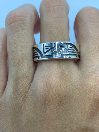 Anillo Repujado Prehispánico — Plata 925 Taxco — foto 5