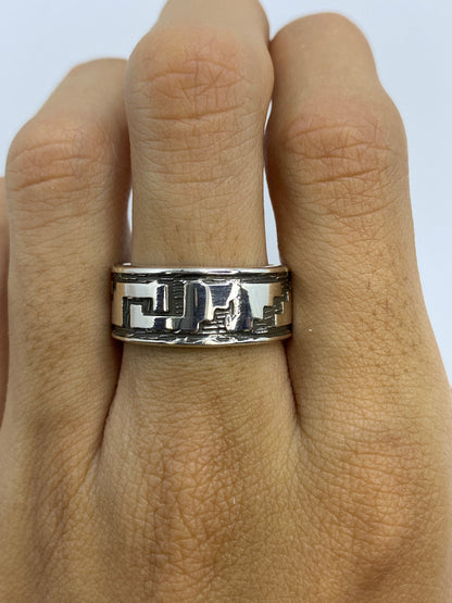 Anillo de Plata Repujado Geométrico — Taxco 925 — foto 5