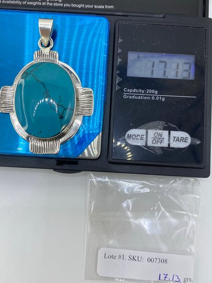 Dije Plata 950 Turquesa Azul Cielo — Taxco — foto 6