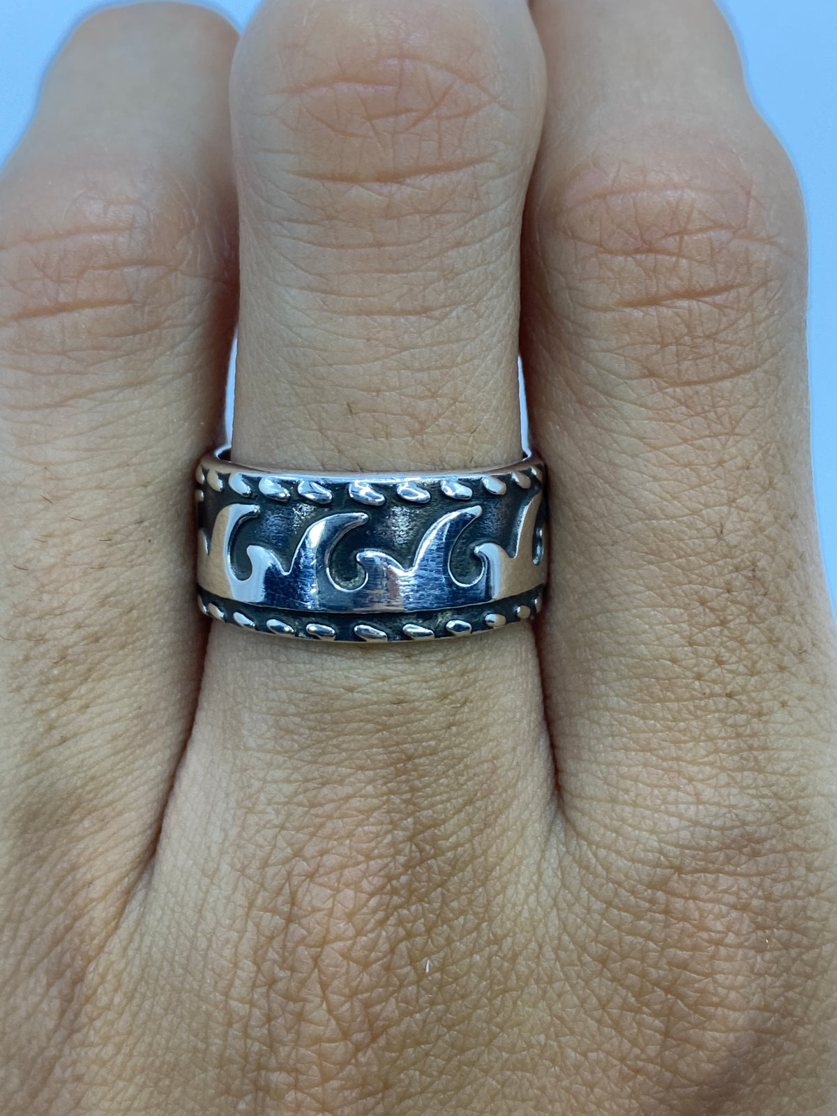 Anillo de Plata Repujado Étnico — Taxco 925 — foto 5