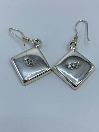 Aretes Plata Turquesa Calendario Azteca — Taxco 925 — foto 5