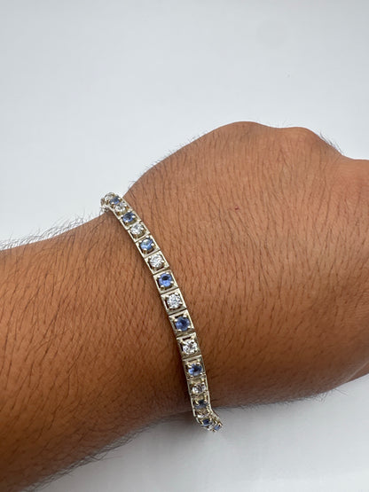 Pulsera de plata con circonia morada — Eslabón Taxco — foto 6