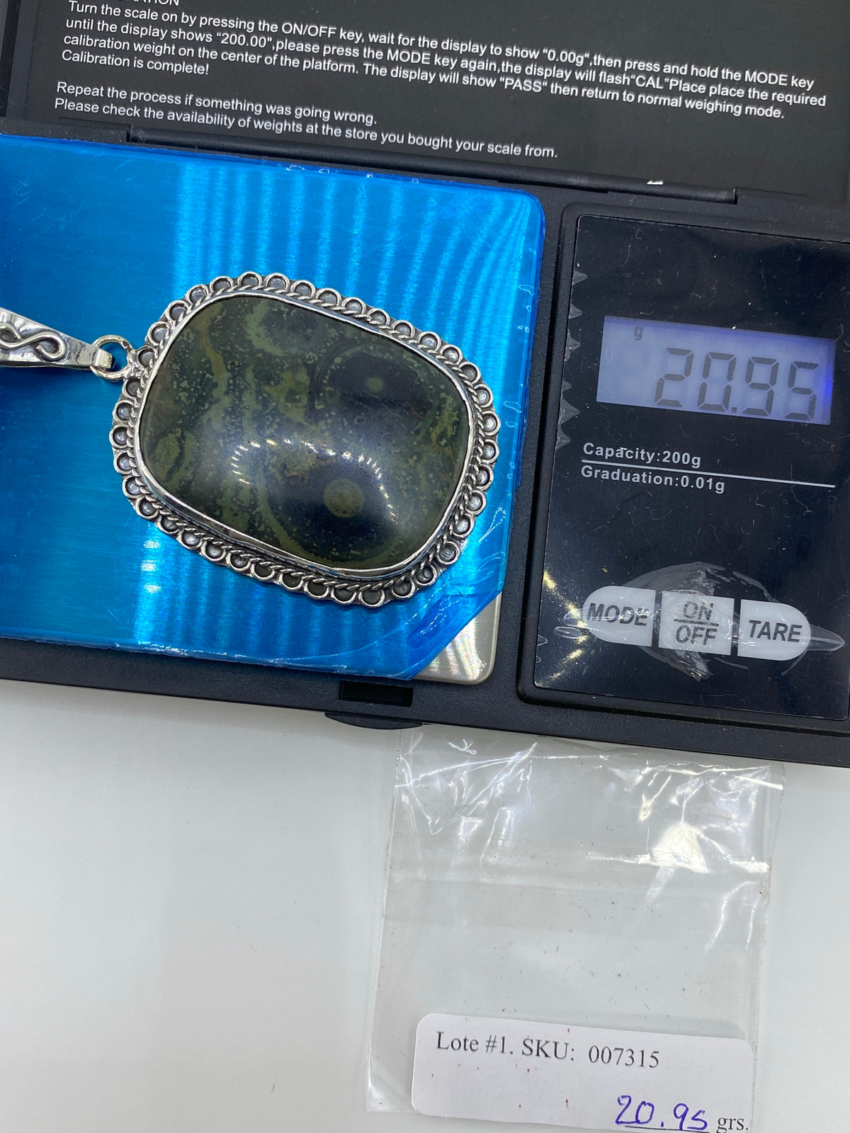 Dije de Plata 950 con Piedra Verde — Taxco — foto 6