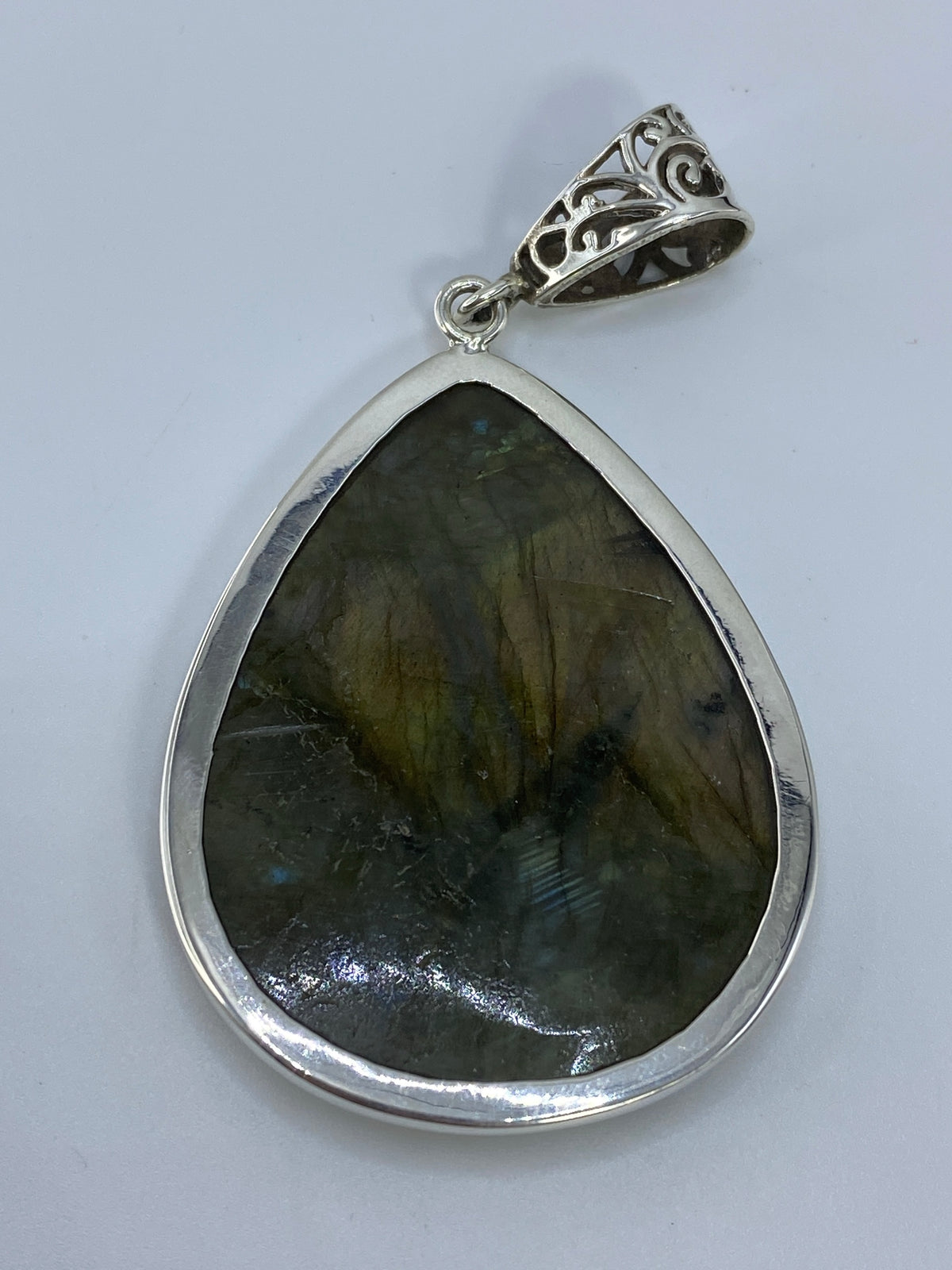 Dije de Plata 925 con Piedra Verde Olivo — Taxco Artesanal — foto 5