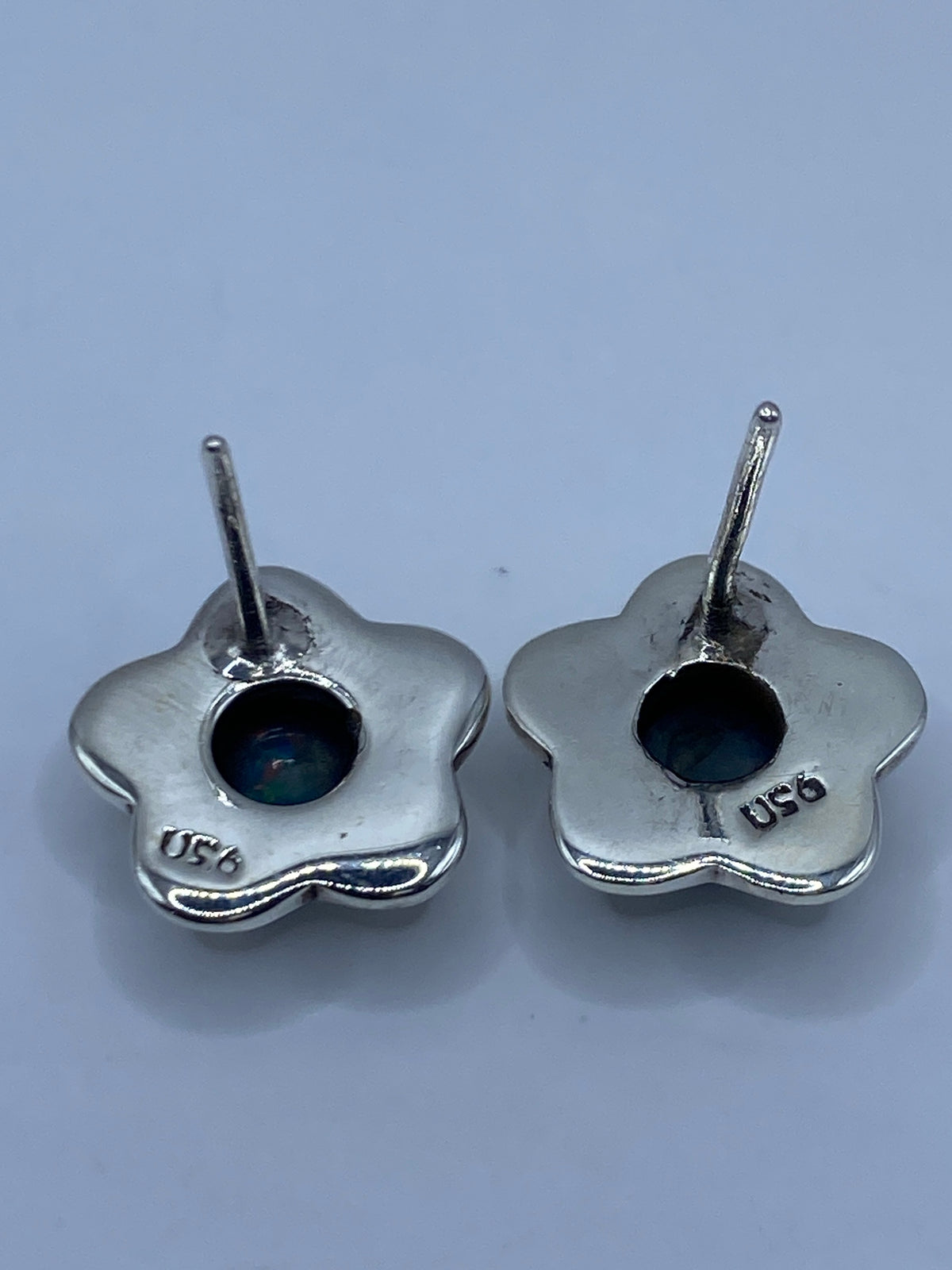 Aretes Plata Opalo de Fuego Azul — Taxco 950 — foto 5