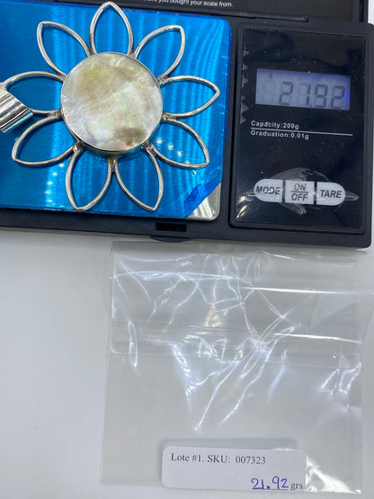 Dije Flor de Plata 950 Incrustacion de Piedra — Taxco — foto 6