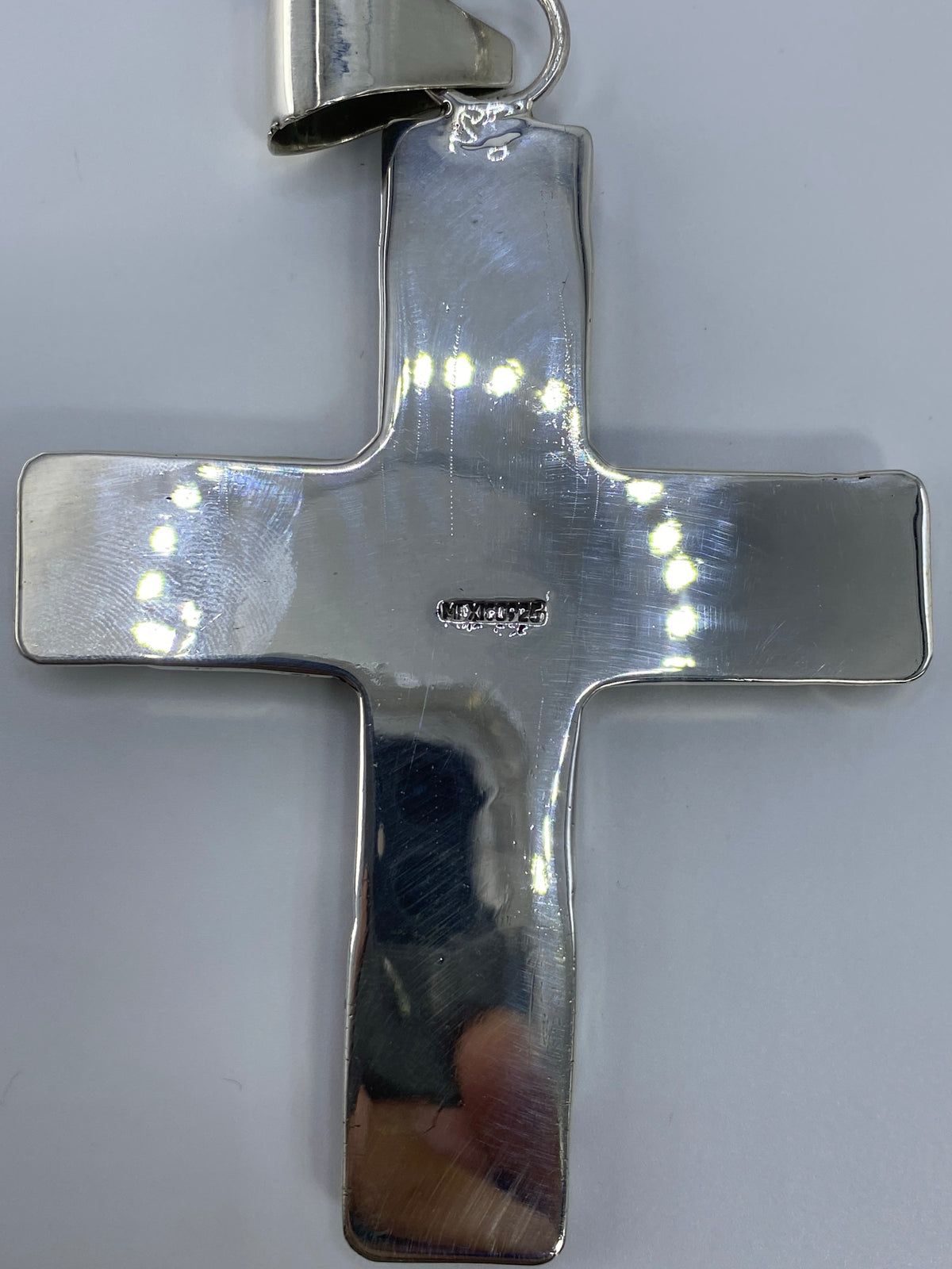 Dije Cruz de Plata 925 con Piedra Roja — Taxco — foto 5