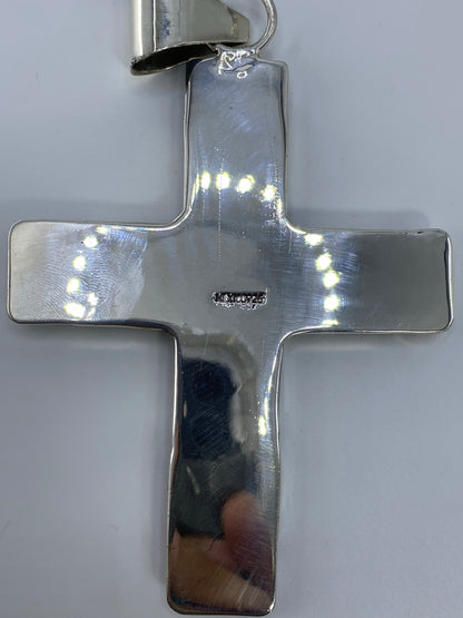 Dije Cruz de Plata 925 con Piedra Roja — Taxco — foto 5