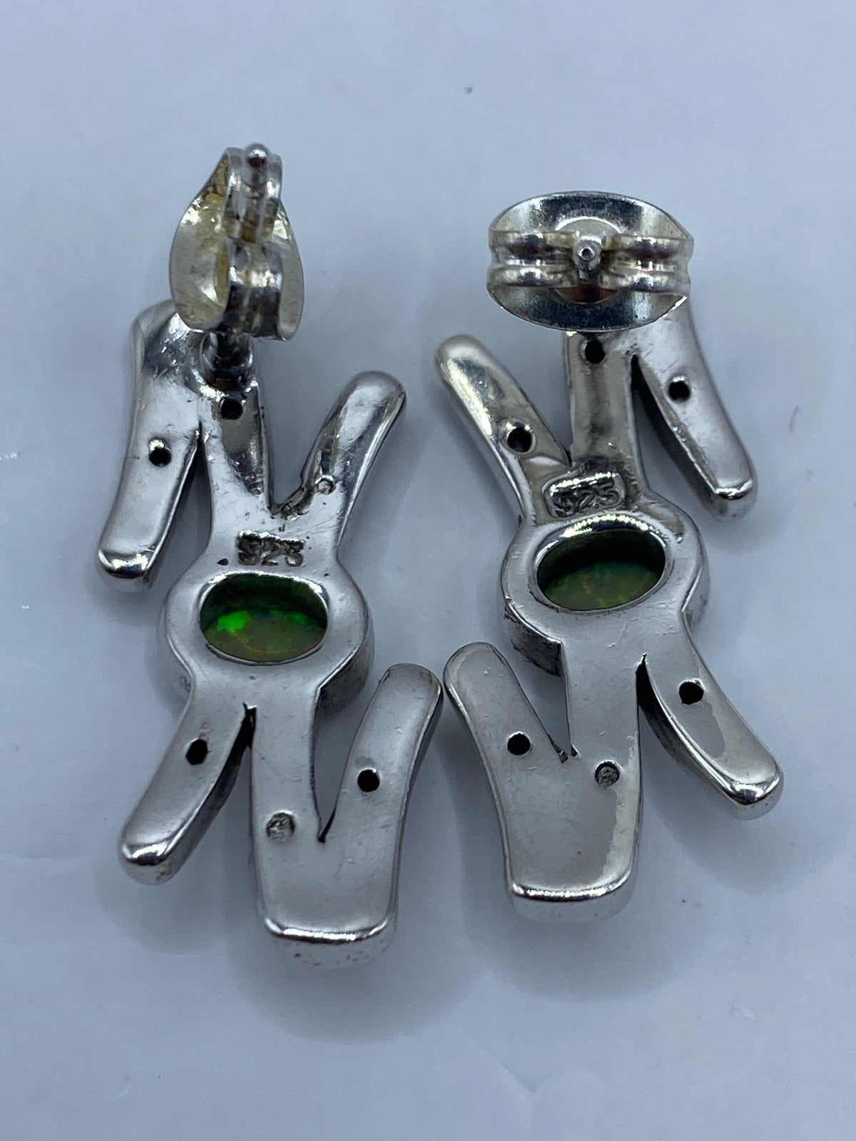 Aretes de Plata Ópalo de Fuego — Conejo Taxco 925 — foto 5