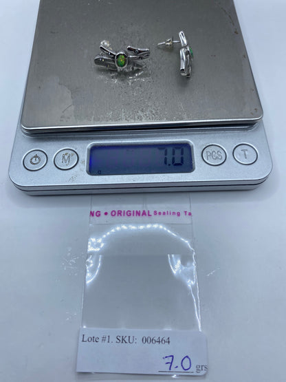 Aretes de Plata Ópalo de Fuego — Conejo Taxco 925 — foto 6