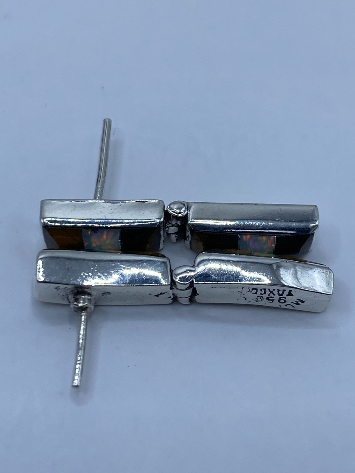 Aretes de Plata 950 con Ópalo de Fuego — Taxco — foto 5