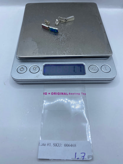 Aretes de Plata con Ópalo de Fuego — Taxco 925 — foto 6