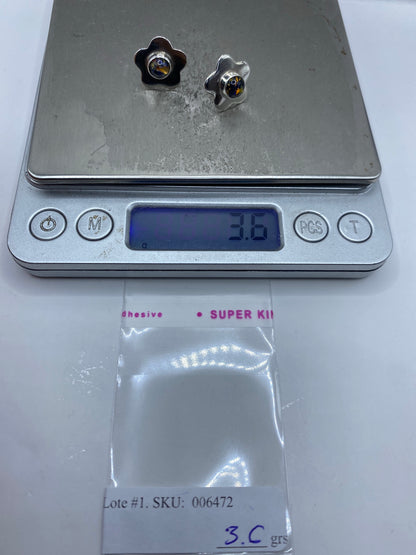 Aretes de Plata Pequeños Flor — Taxco 925 — foto 6