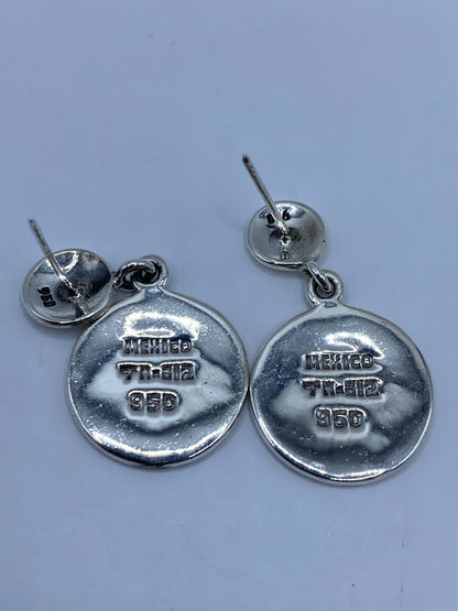 Aretes Plata Pirámide Chichén Itzá con Ópalo de Fuego — foto 5