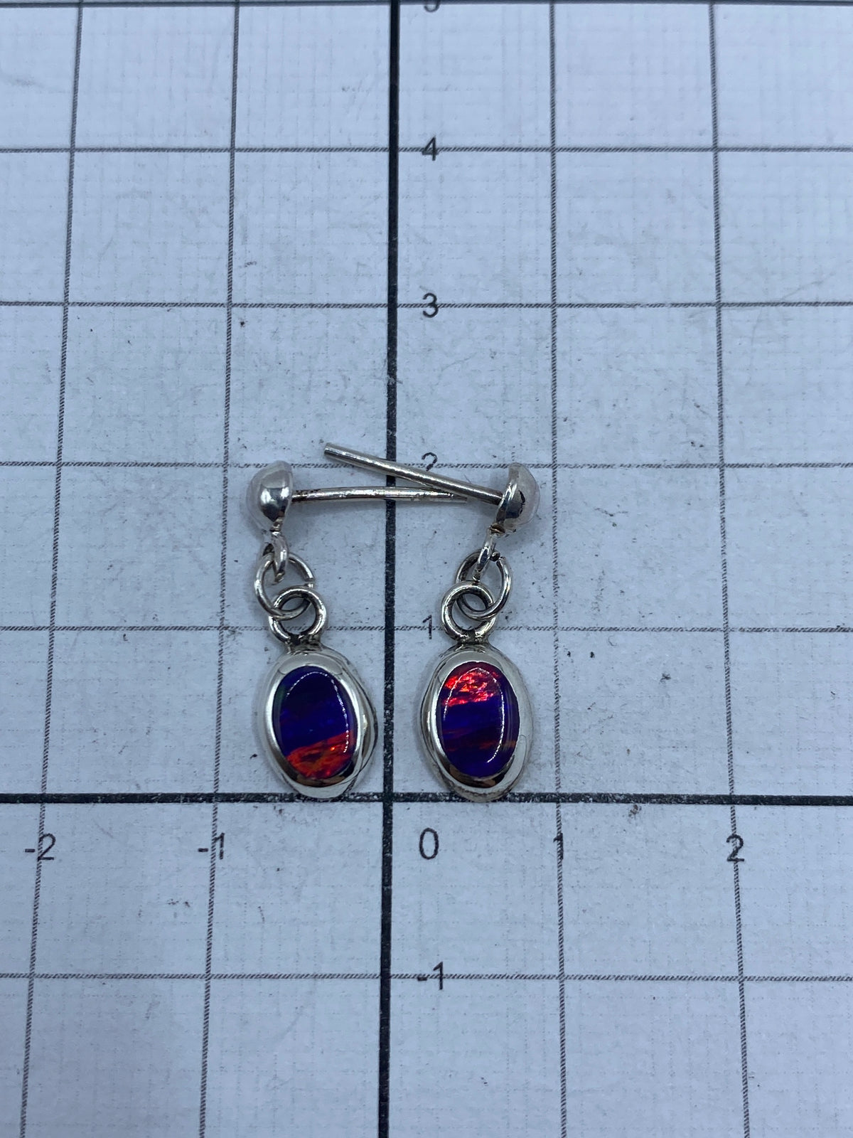 Aretes Plata Ópalo de Fuego Multicolor — Taxco 925 — foto 5