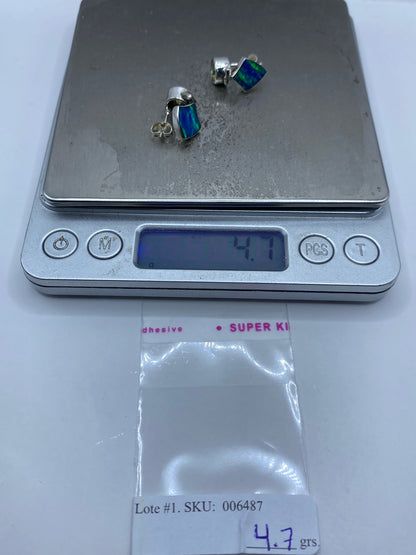 Aretes de Plata Ópalo de Fuego — Taxco 950 — foto 6