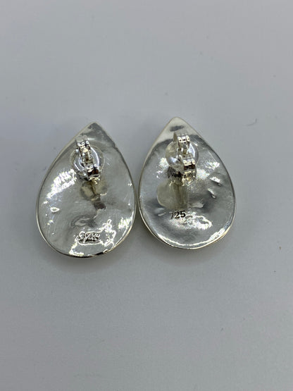 Aretes Plata Ópalo de Fuego Azul Cielo — Taxco 925 — foto 5