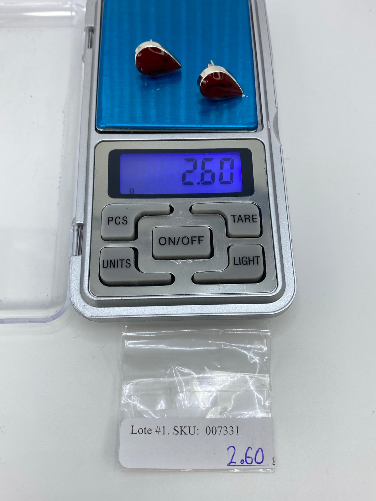 Aretes de Plata con Coral Rojo — Taxco 925 — foto 6