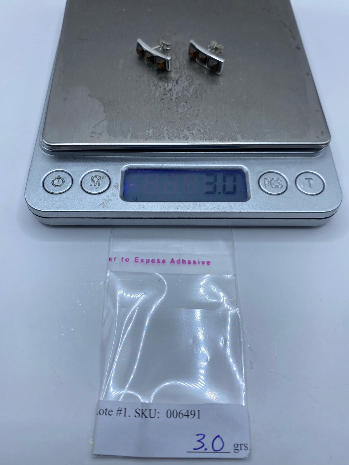 Aretes de Plata con Ámbar — Diseño Minimalista Taxco — foto 6