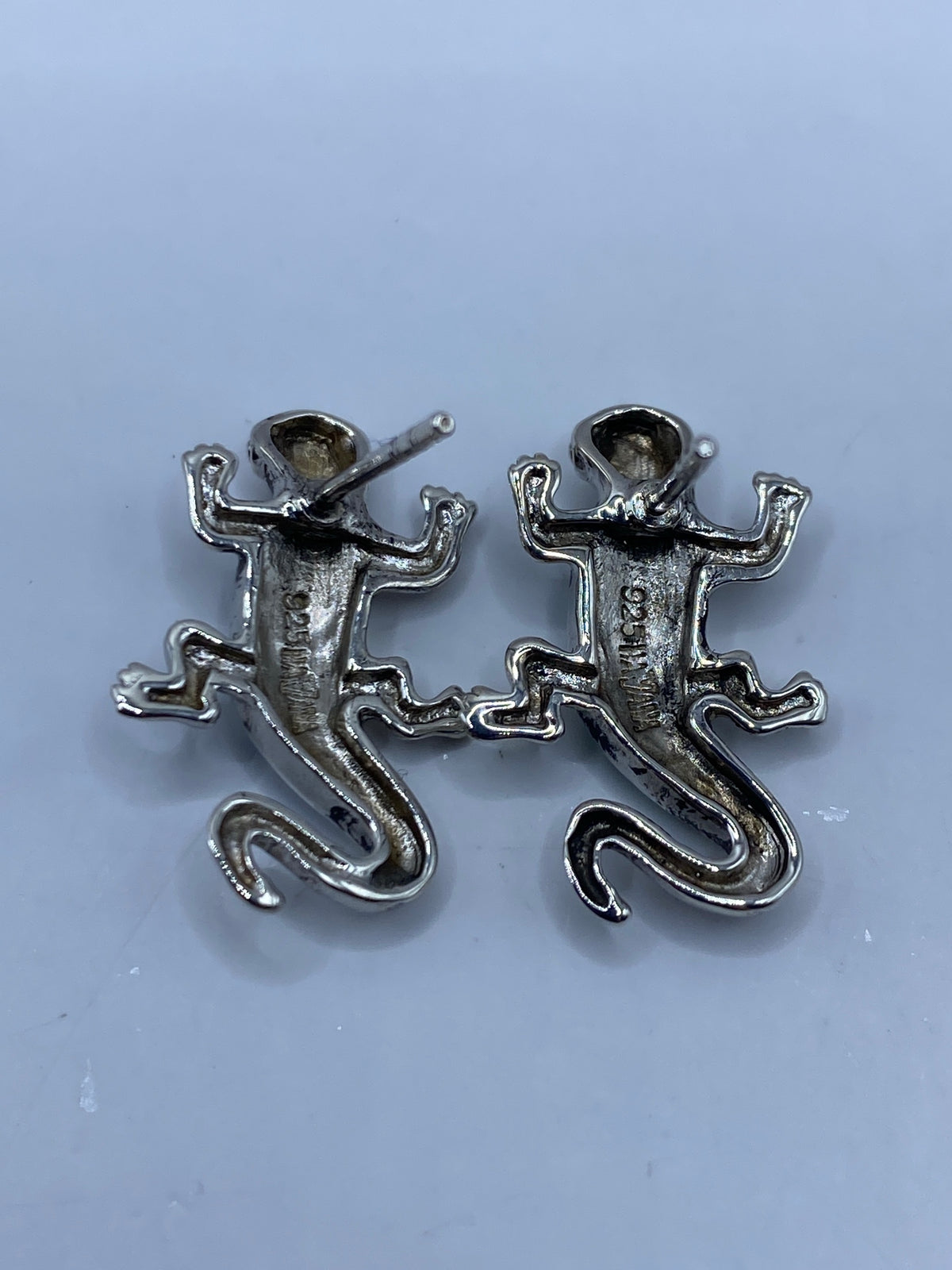 Aretes de Plata Lagartija con Ópalo de Fuego — Taxco — foto 5