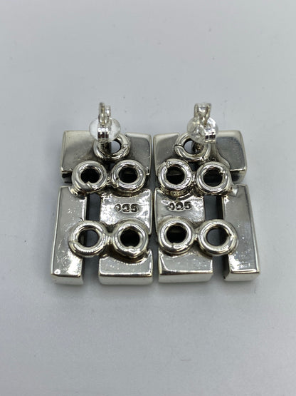 Aretes de Plata con Turquesa Azul Cielo — Taxco 925 — foto 5