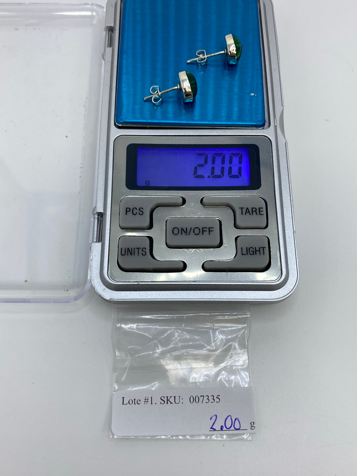 Aretes de Plata Malaquita Verde — Taxco 950 — foto 6