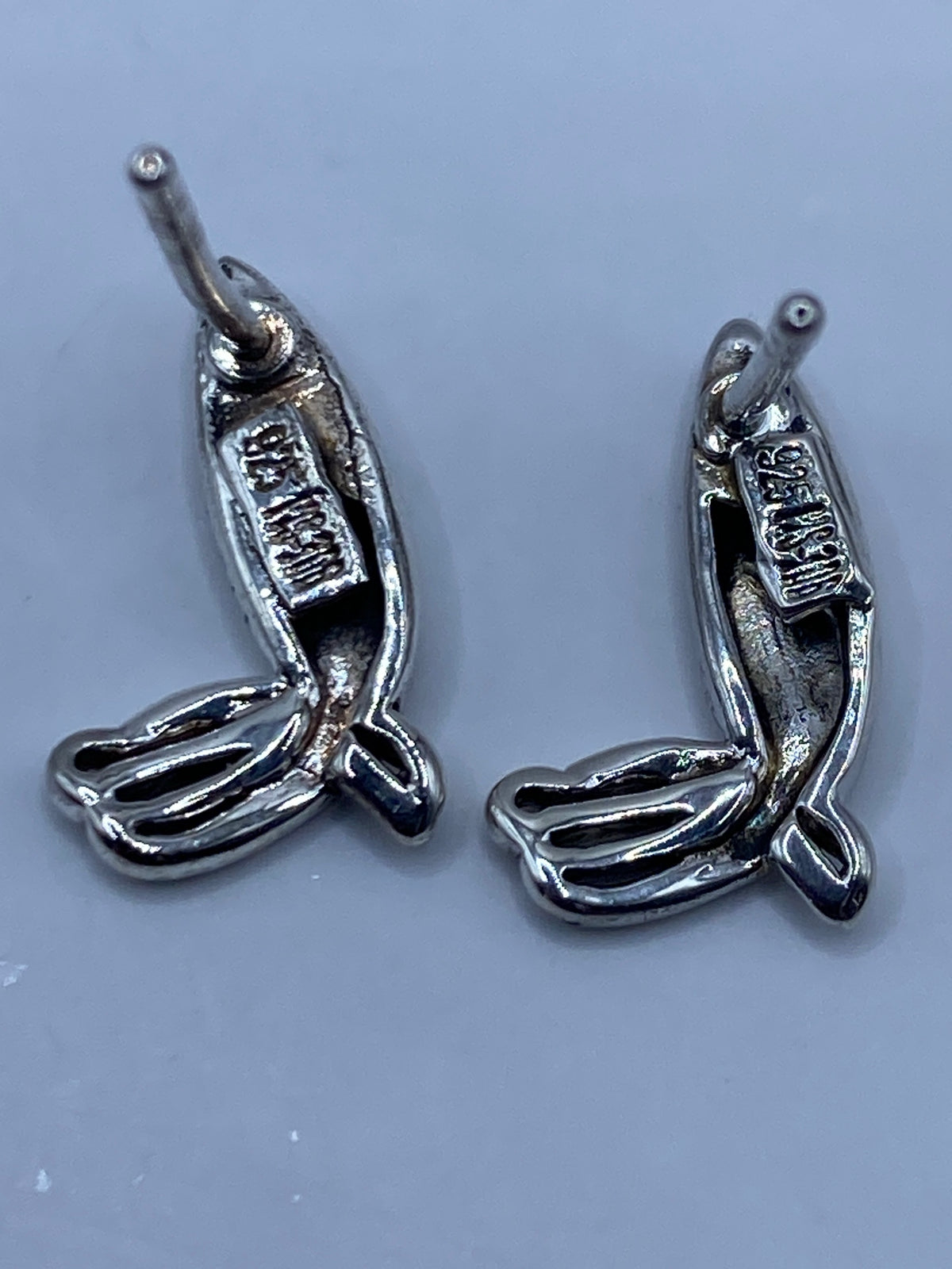 Aretes de Plata con Ópalo de Fuego Azul — Taxco 925 — foto 5