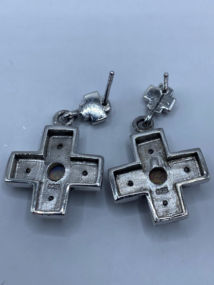 Aretes de Plata Ópalo de Fuego — Cruz de Taxco — foto 5