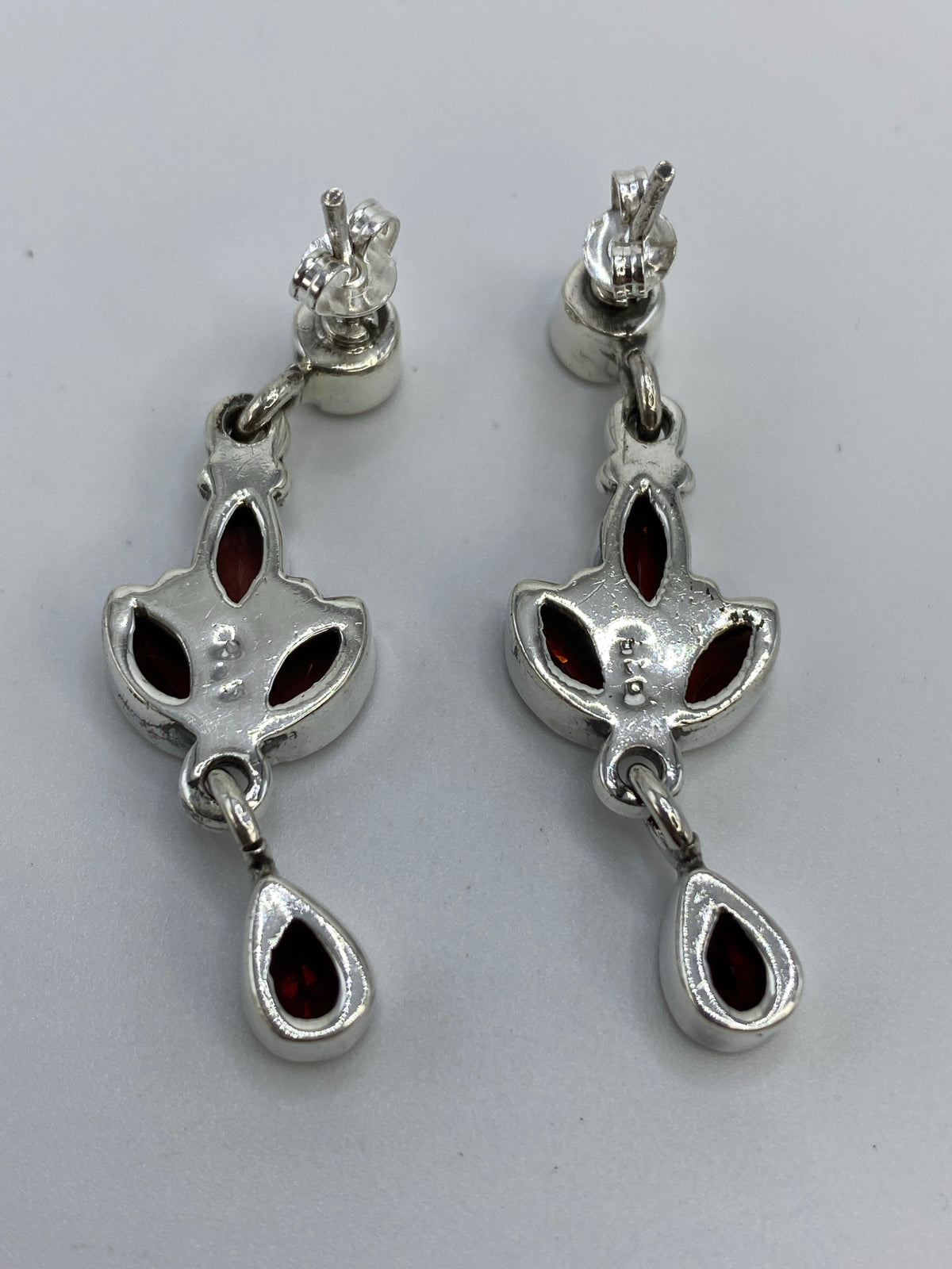 Aretes Plata Circonia Flor Elongada — Taxco 925 — foto 5