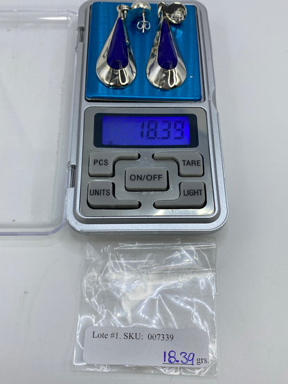 Aretes de Plata con Lapislázuli Azul — Taxco 925 — foto 6