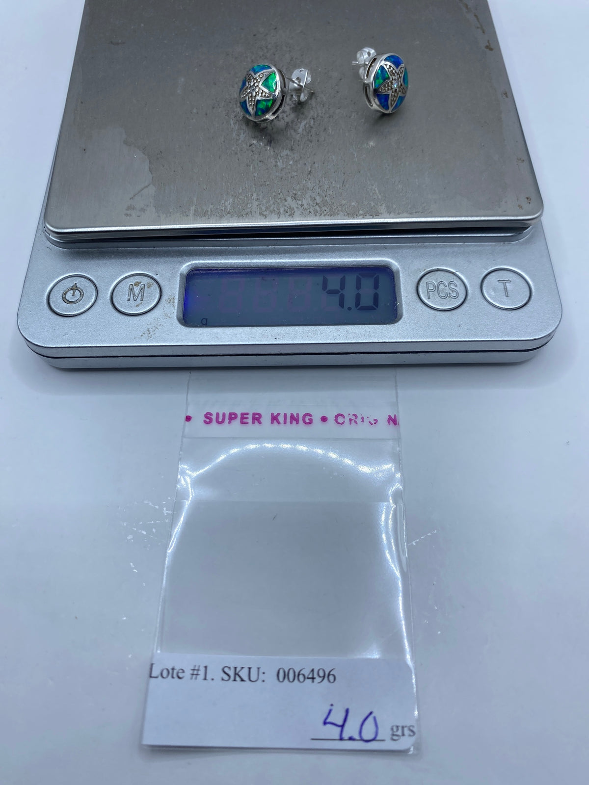 Aretes de Plata Ópalo de Fuego Azul — Taxco 925 — foto 6