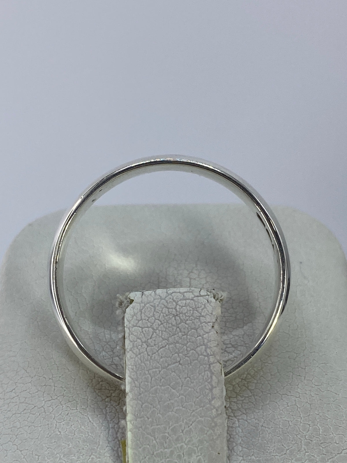 Anillo de plata 925 sin piedras, talla 8, vista superior