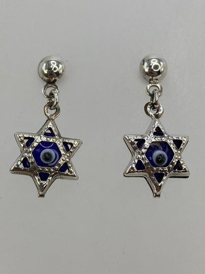 Detalle del calado de Taxco en la Estrella de David con ojo protector