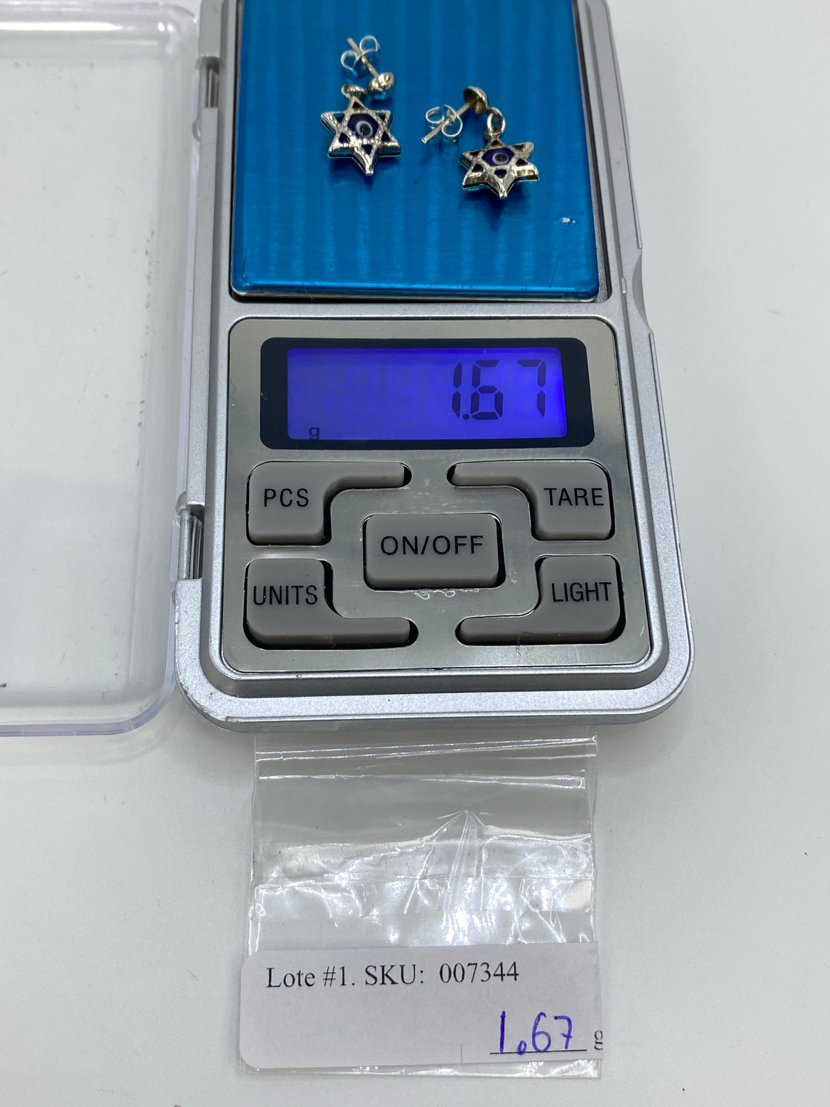 Aretes Estrella de David con Ojo Turco — Plata 925 — foto 6