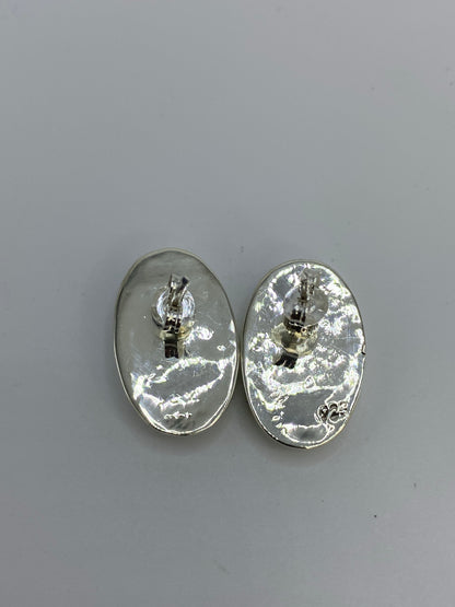 Aretes de Plata Ópalo de Fuego Azul — Taxco 925 — foto 5