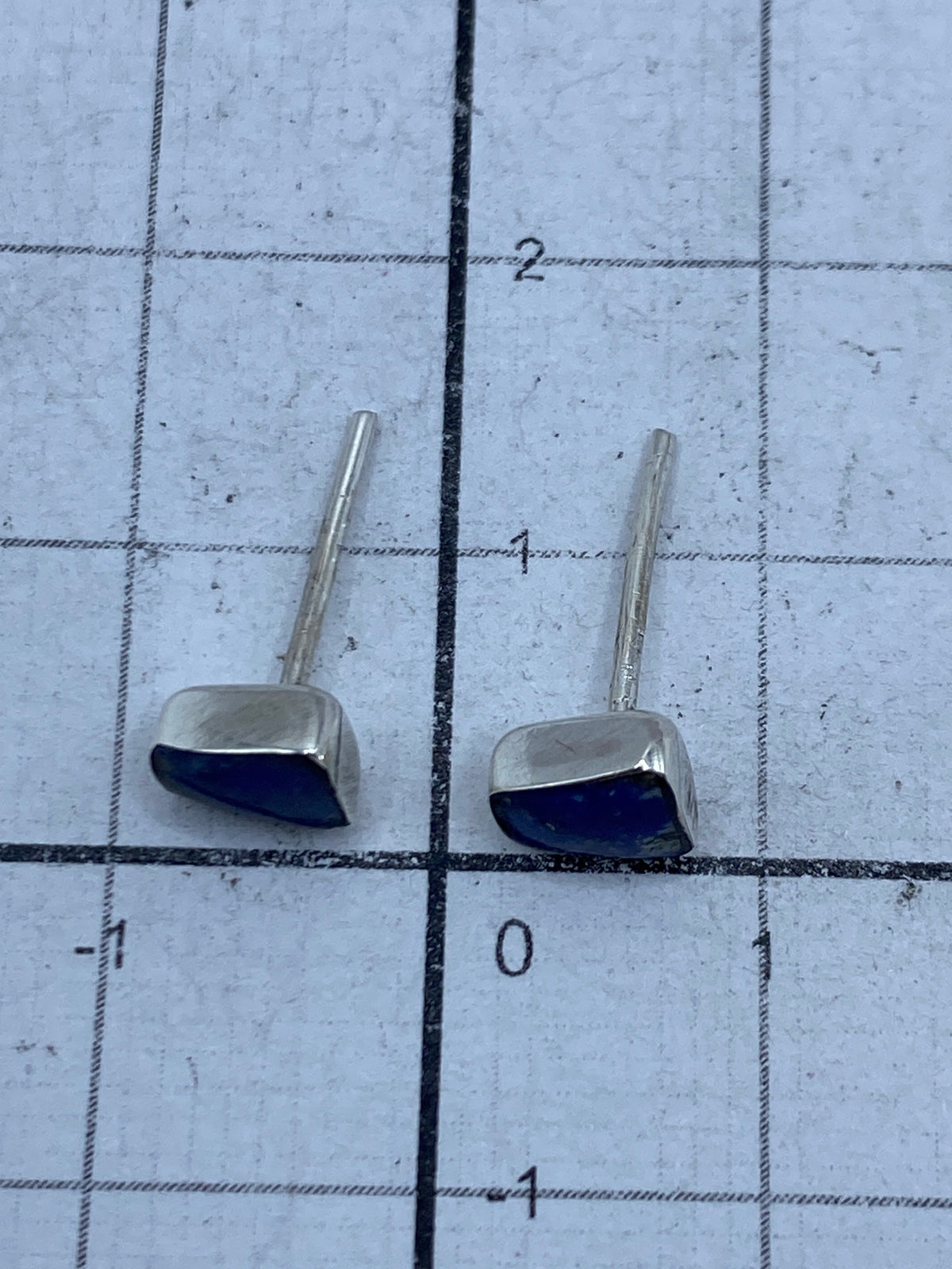 Aretes de lapislázuli en plata 925 listos para envío