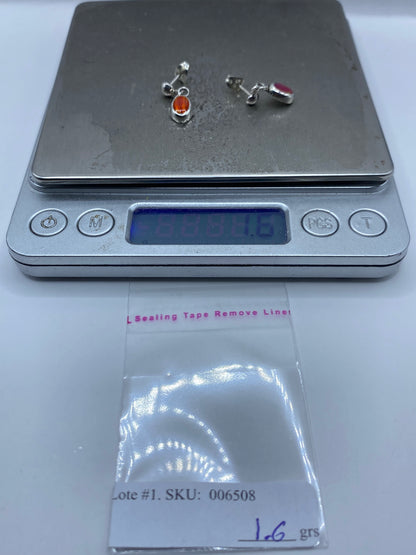 Aretes de Plata Ópalo de Fuego — Taxco 925 — foto 6