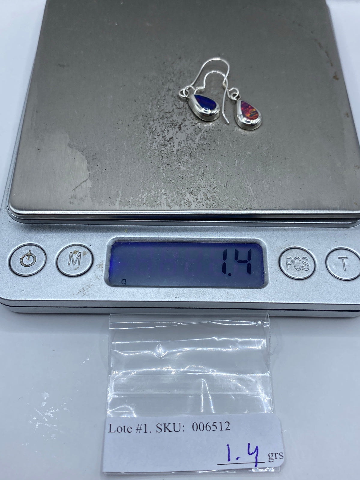 Aretes de Plata con Ópalo de Fuego — Taxco 925 — foto 6