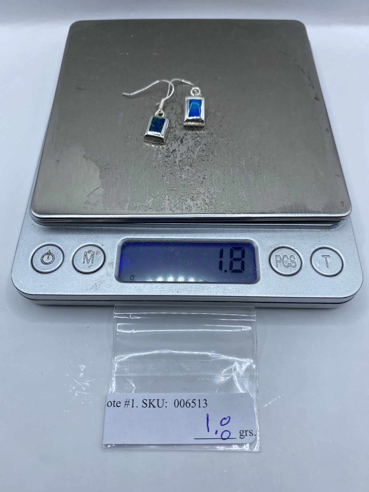 Aretes de Plata Ópalo de Fuego Azul — Taxco 925 — foto 6