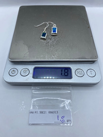 Aretes de Plata Ópalo de Fuego Azul — Taxco 925 — foto 6