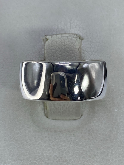 Anillo de plata 925 minimalista con banda lisa pulida a espejo