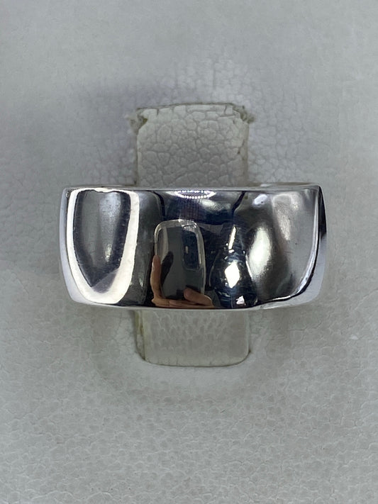 Anillo de plata 925 minimalista con banda lisa pulida a espejo