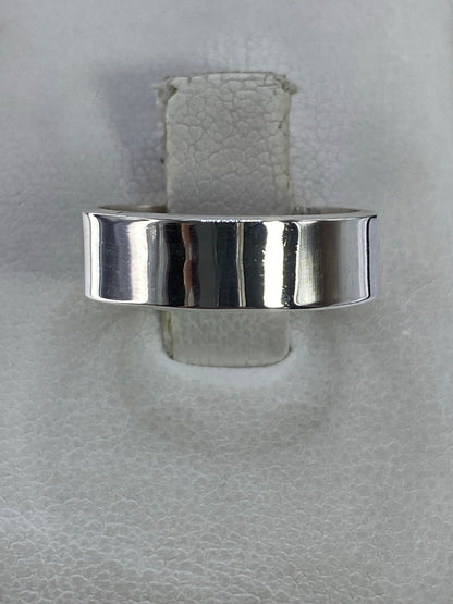 Anillo de plata 925 liso y pulido en banda minimalista