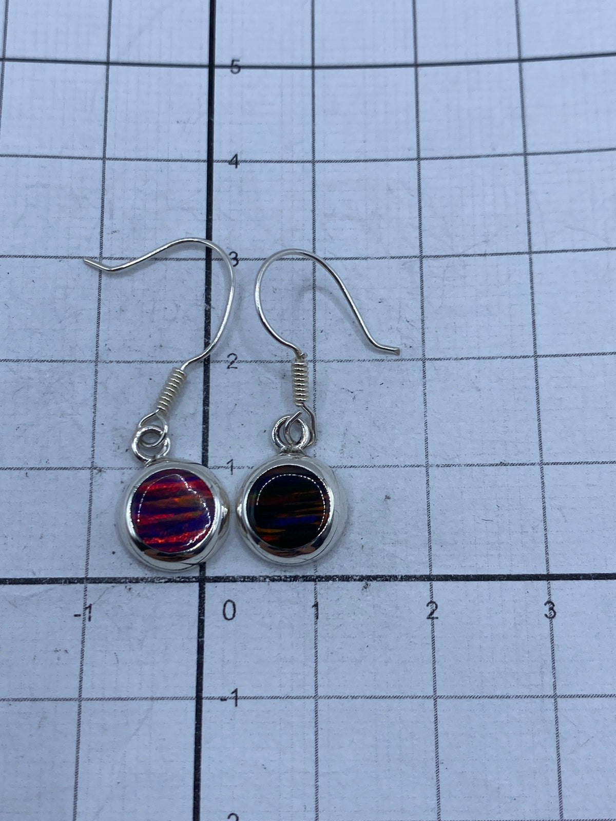 Aretes de Plata con Ópalo de Fuego — Taxco 950 — foto 5