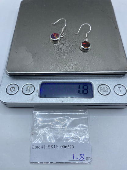Aretes de Plata con Ópalo de Fuego — Taxco 950 — foto 6