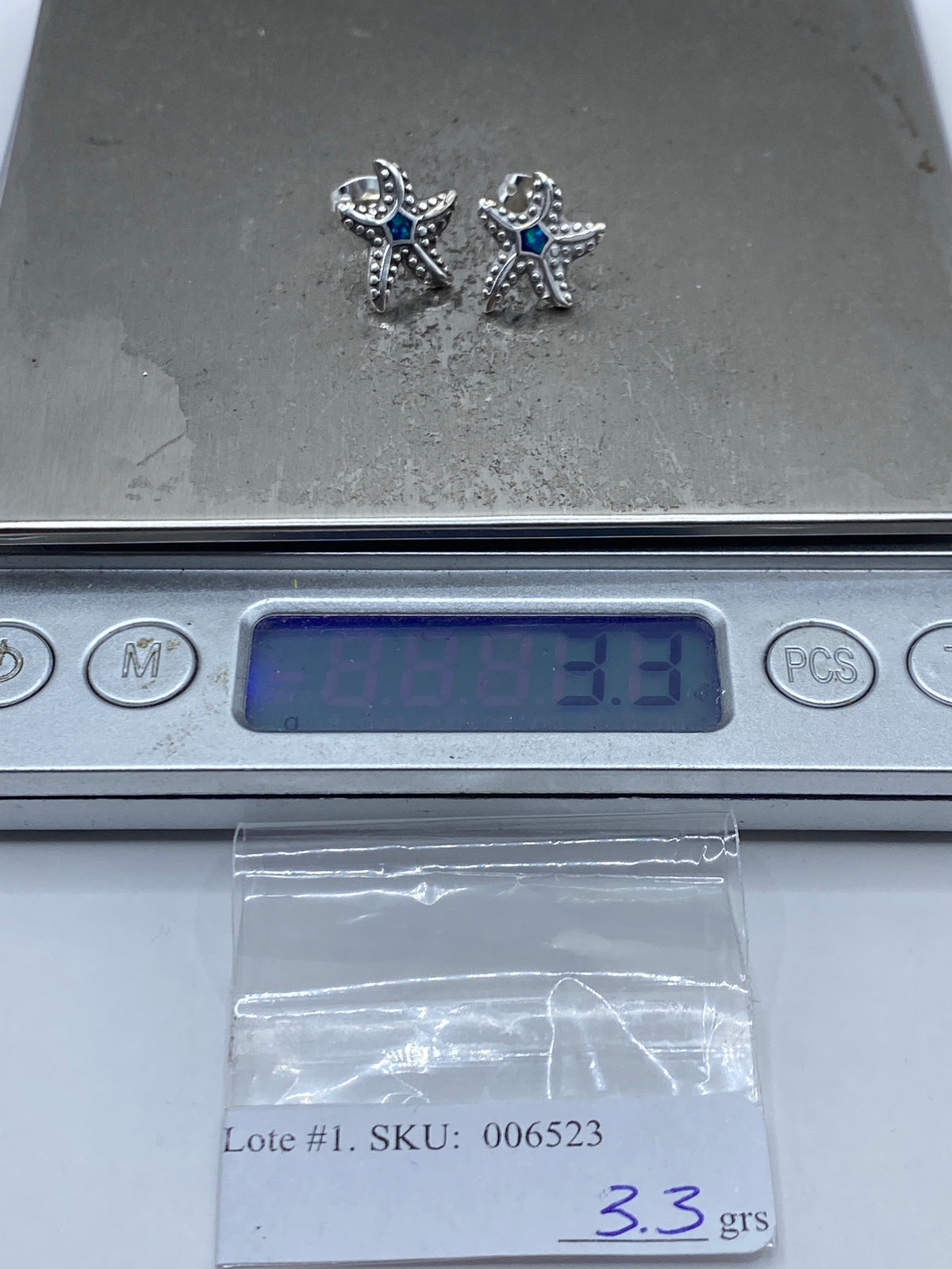 Aretes Plata con Ópalo de Fuego Azul — Taxco 925 — foto 6