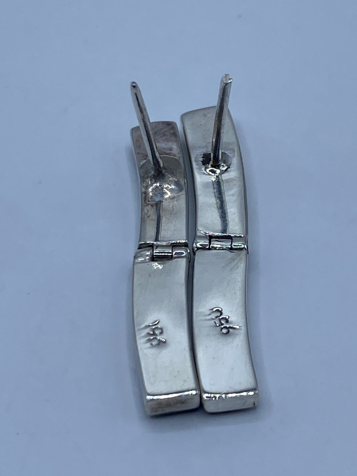 Aretes de Plata con Ópalo de Fuego Azul — Taxco 950 — foto 5