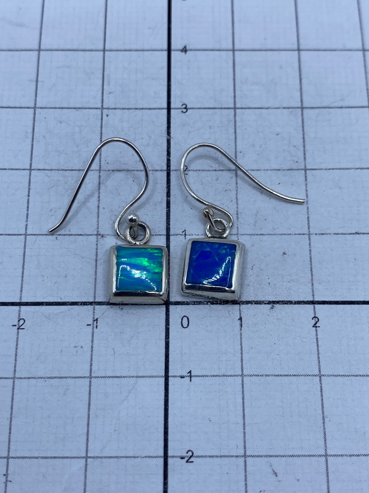 Aretes Plata Ópalo de Fuego Azul — Taxco 925 — foto 5